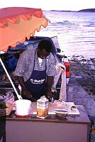 Fresh Conches at the beach, Governours Harbour