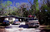 Getting ready for the St. Johns River trip: constructing a roof-rack with two-by-fours..